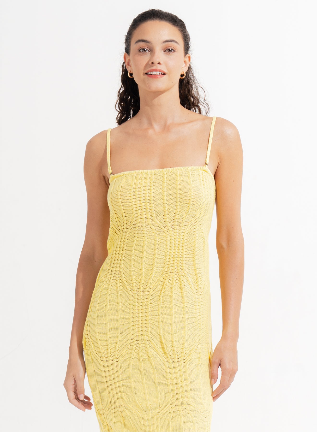Agnes Midi Dress Lemon