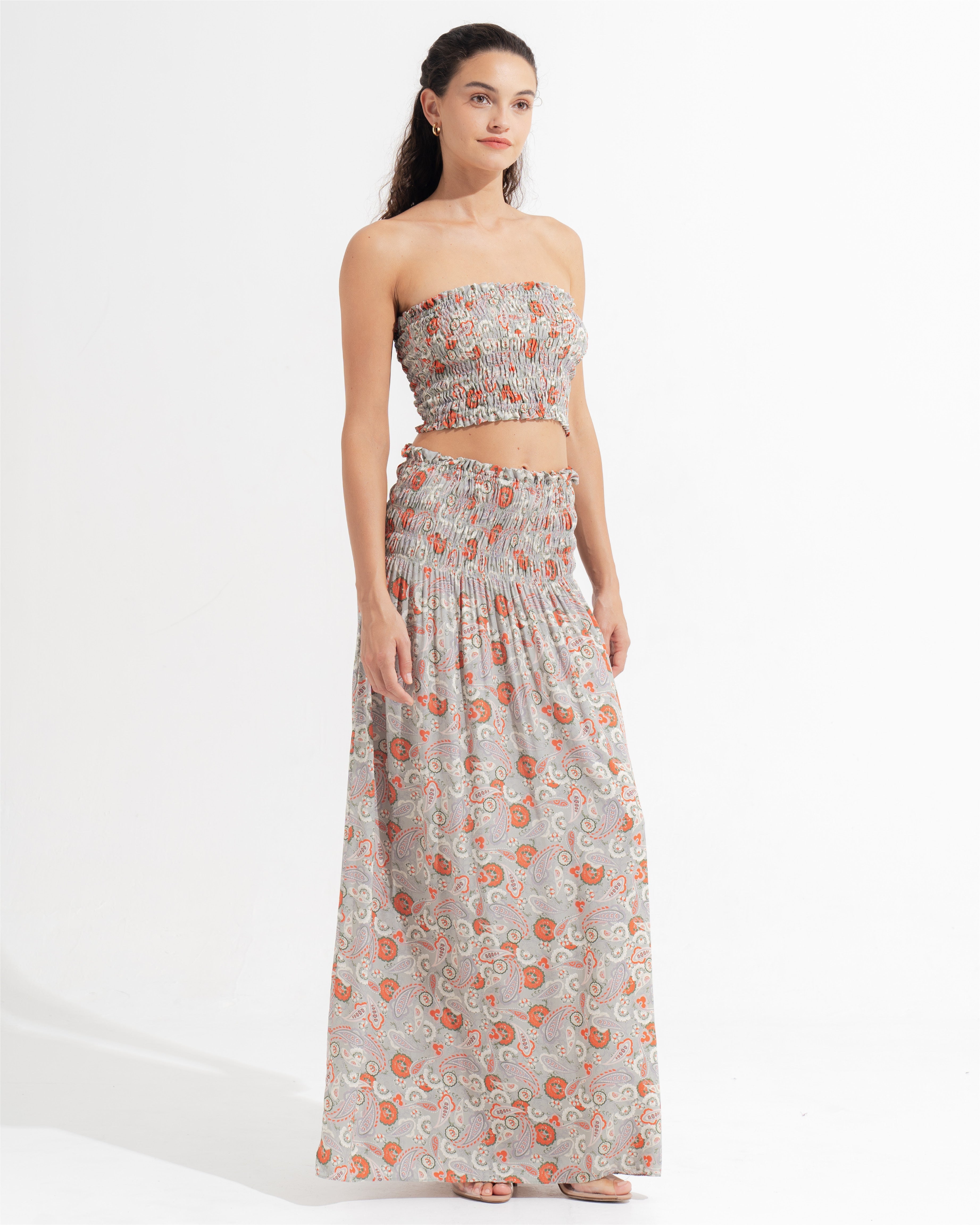 Illona Maxi Skirt Faina Abbey Stone
