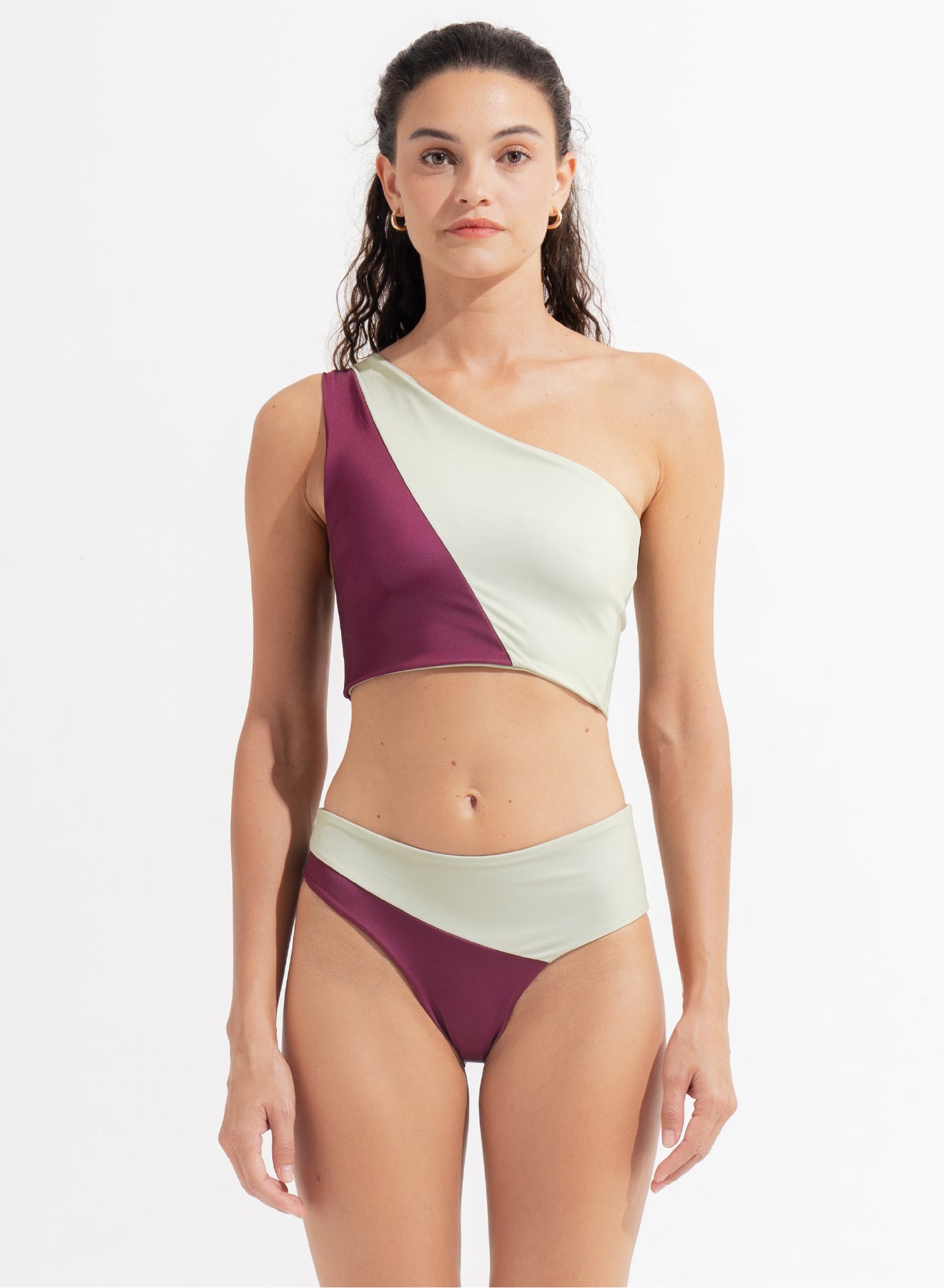Jeanne Bikini Top Plum Matcha
