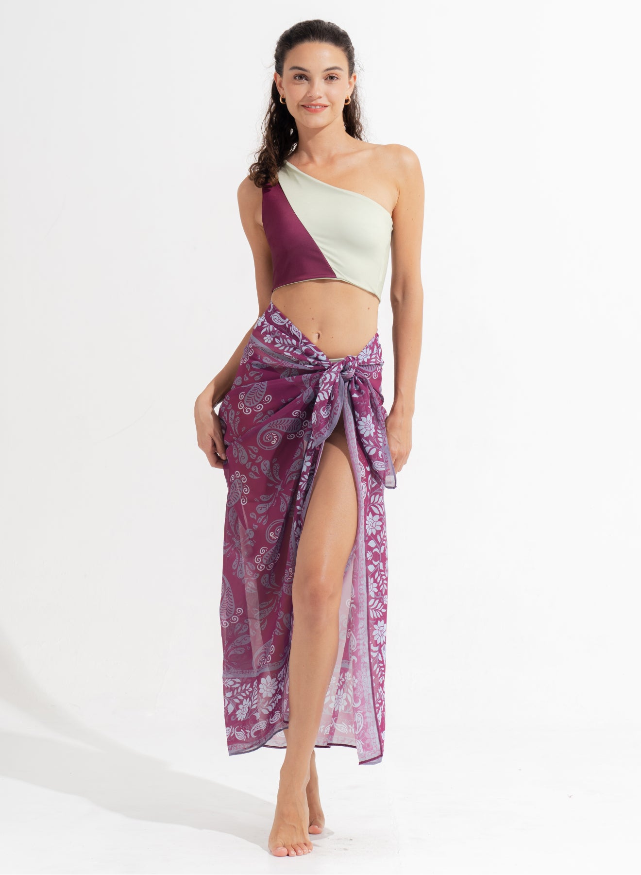 Jeanne Bikini Top Plum Matcha