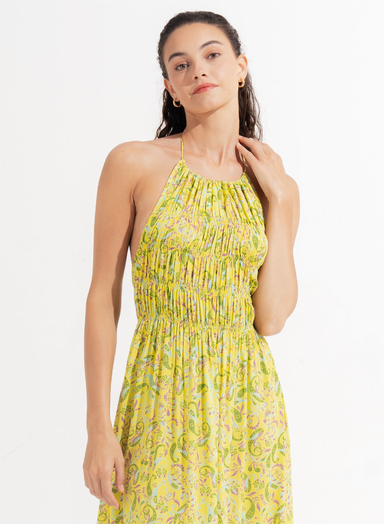 Mahrosh Maxi Dress Kashvi Lime Light