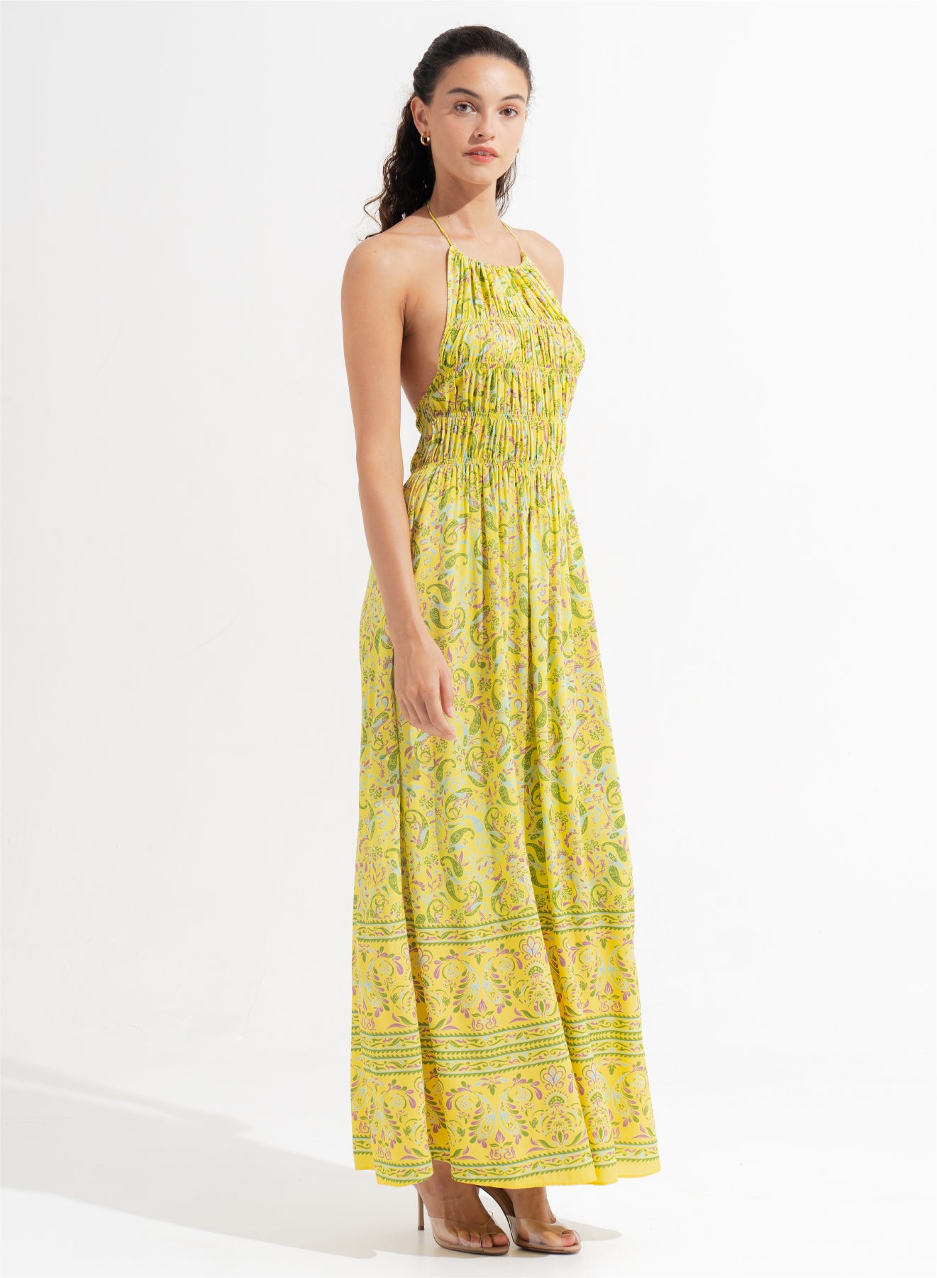Mahrosh Maxi Dress Kashvi Lime Light