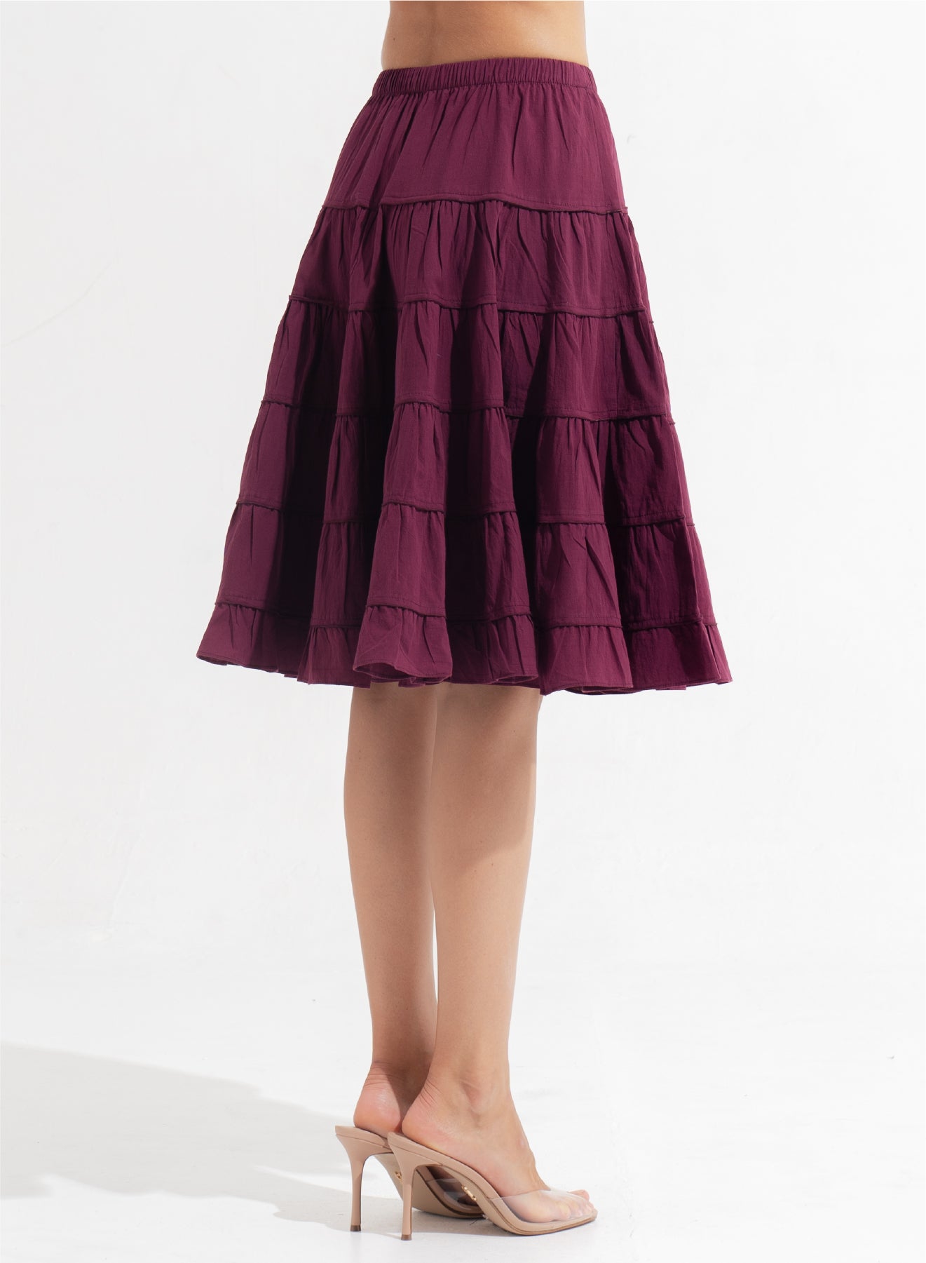 Neva Midi Skirt Plum