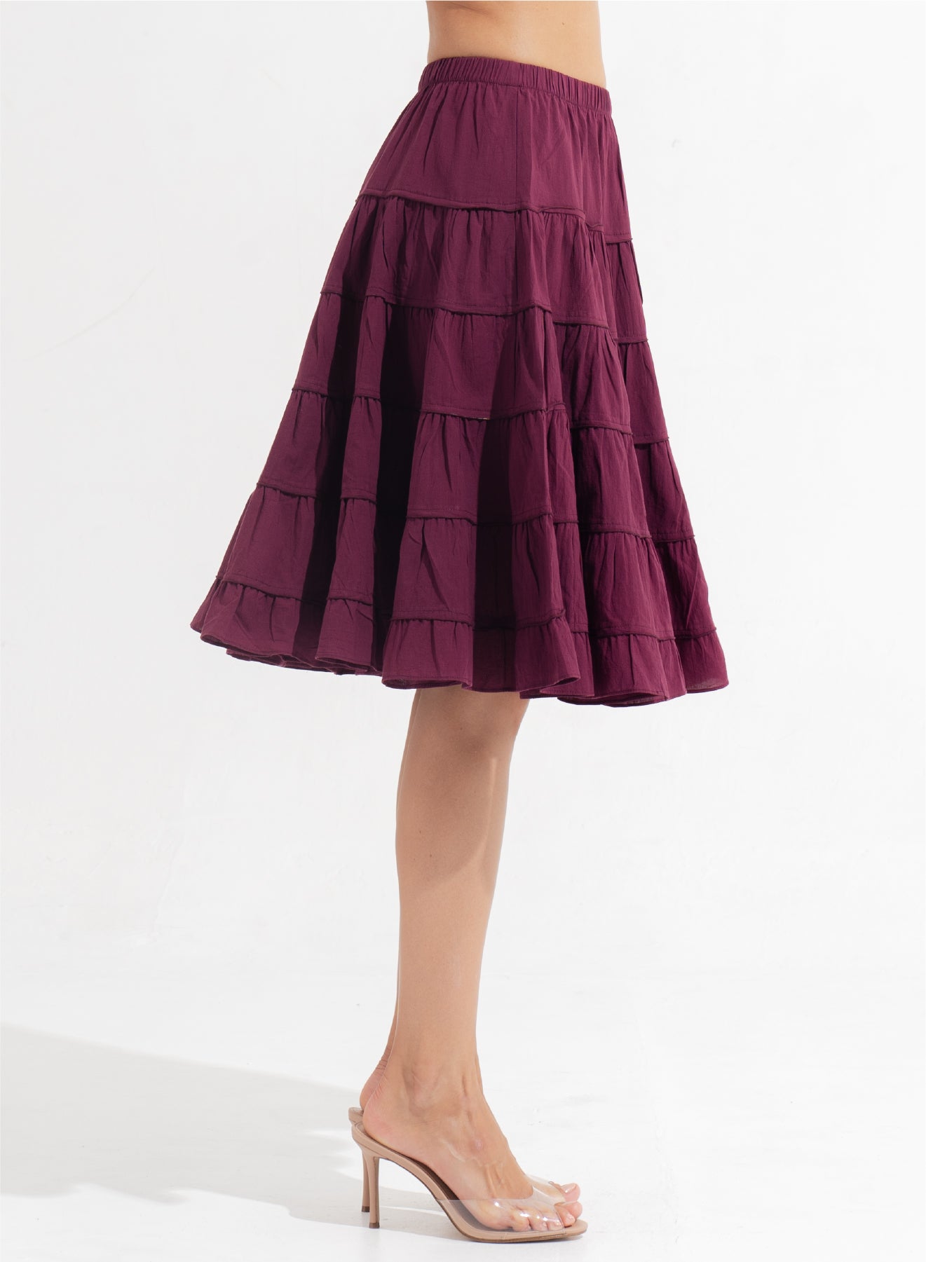 Neva Midi Skirt Plum