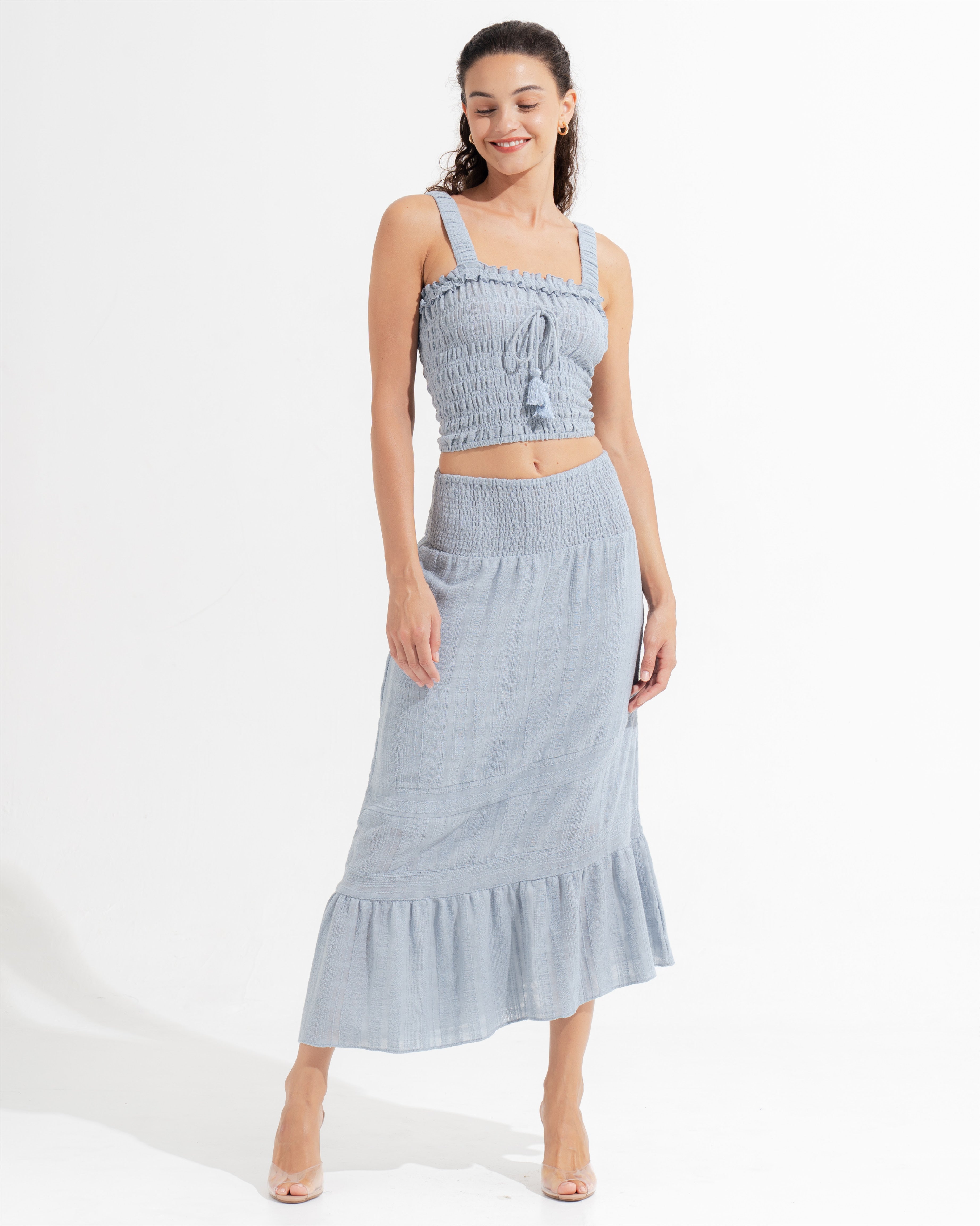 Nuez Midi Skirt Ash