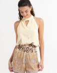 Cera Playsuit Clare Vanilla Custard