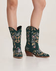 Yash Ankle Cowboy Boots Green