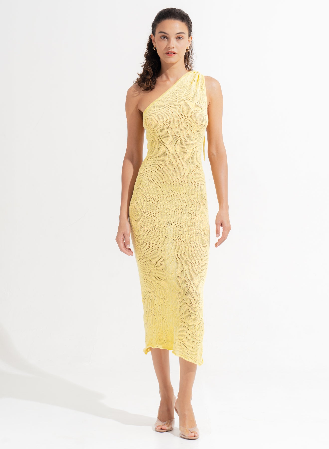 Elodie Midi Dress Lemon