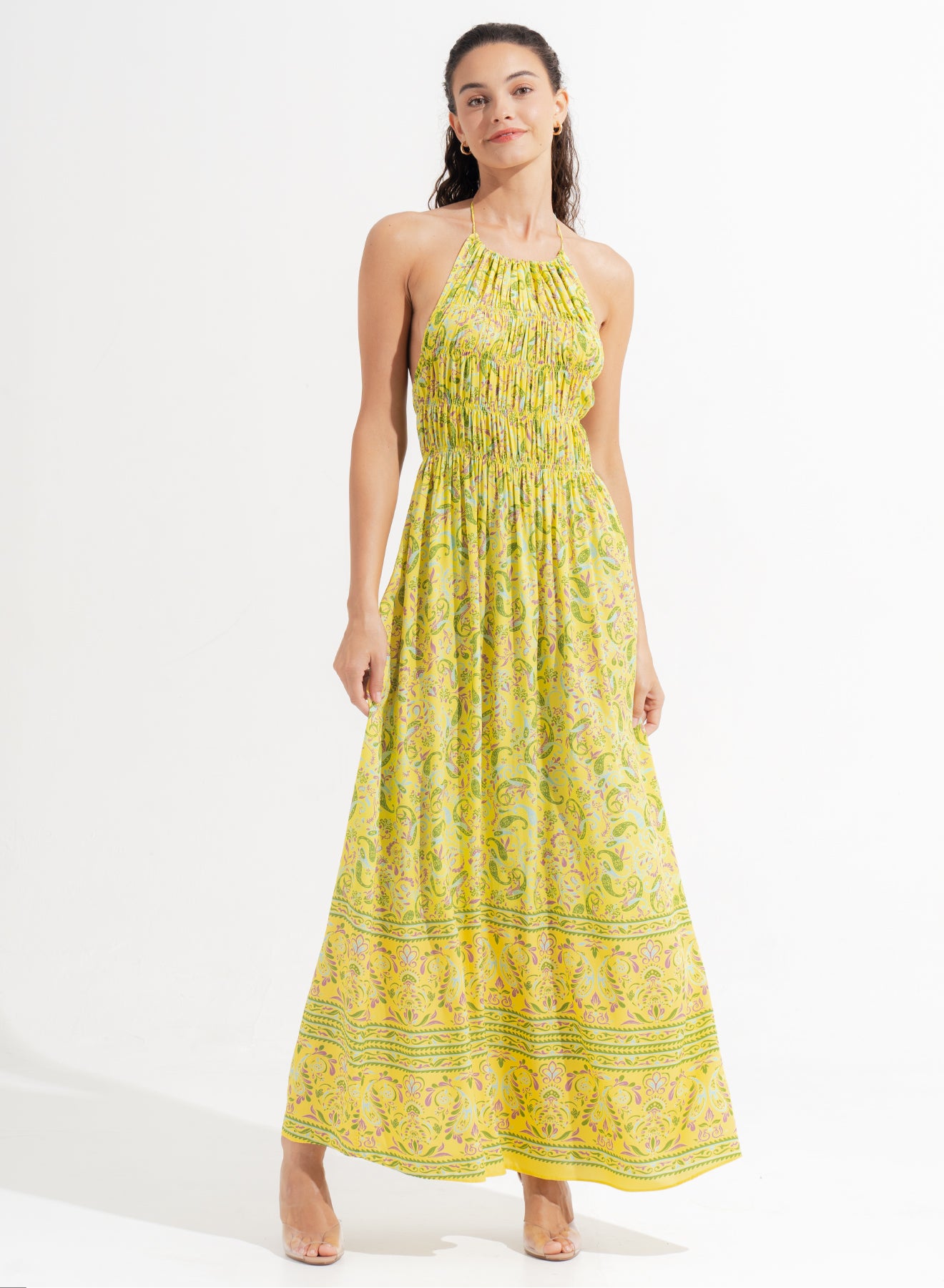 Mahrosh Maxi Dress Kashvi Lime Light