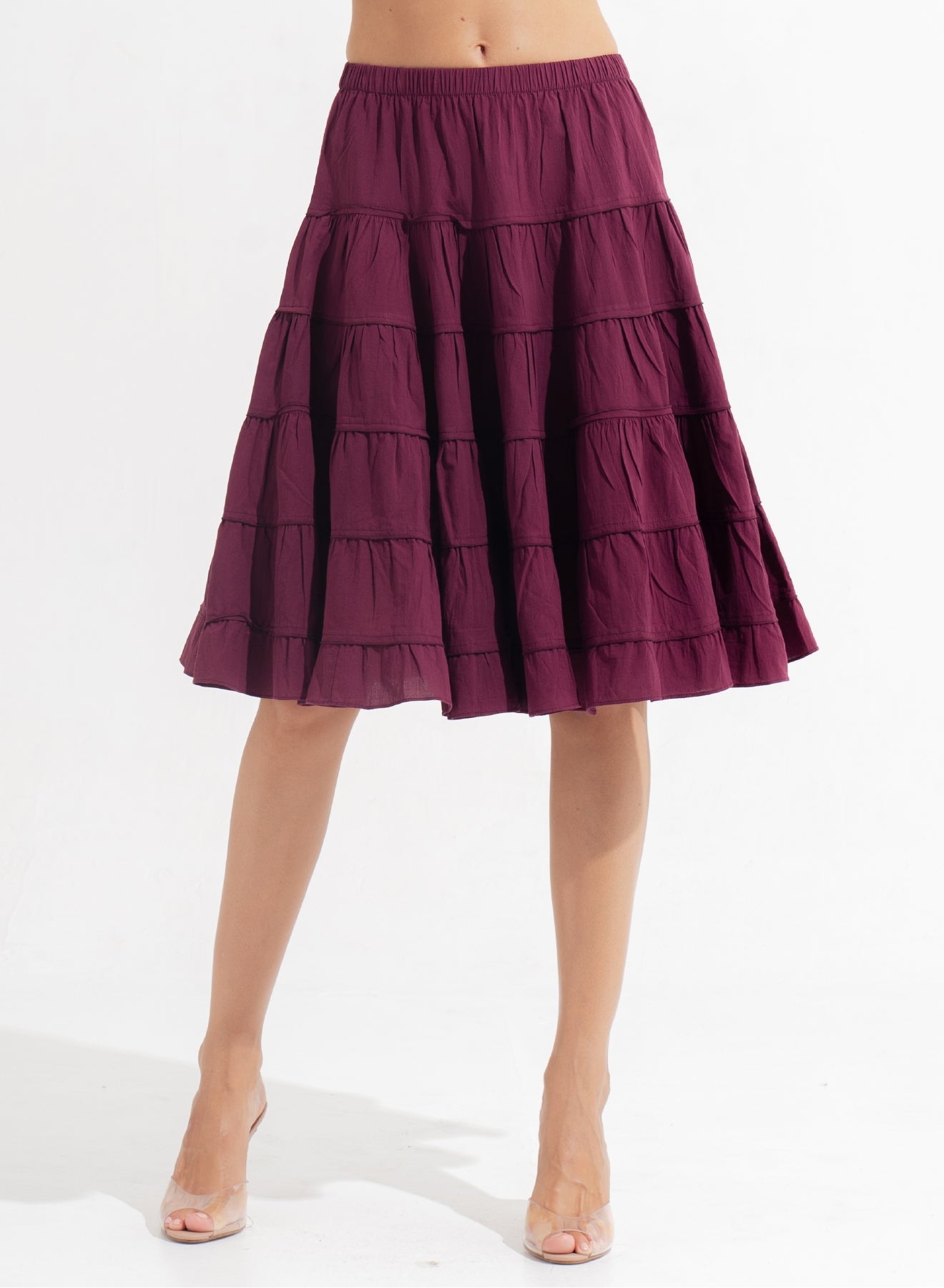 Neva Midi Skirt Plum