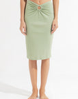 Talia Midi Skirt Matcha