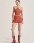 Yash Ankle Cowboy Boots Maroon