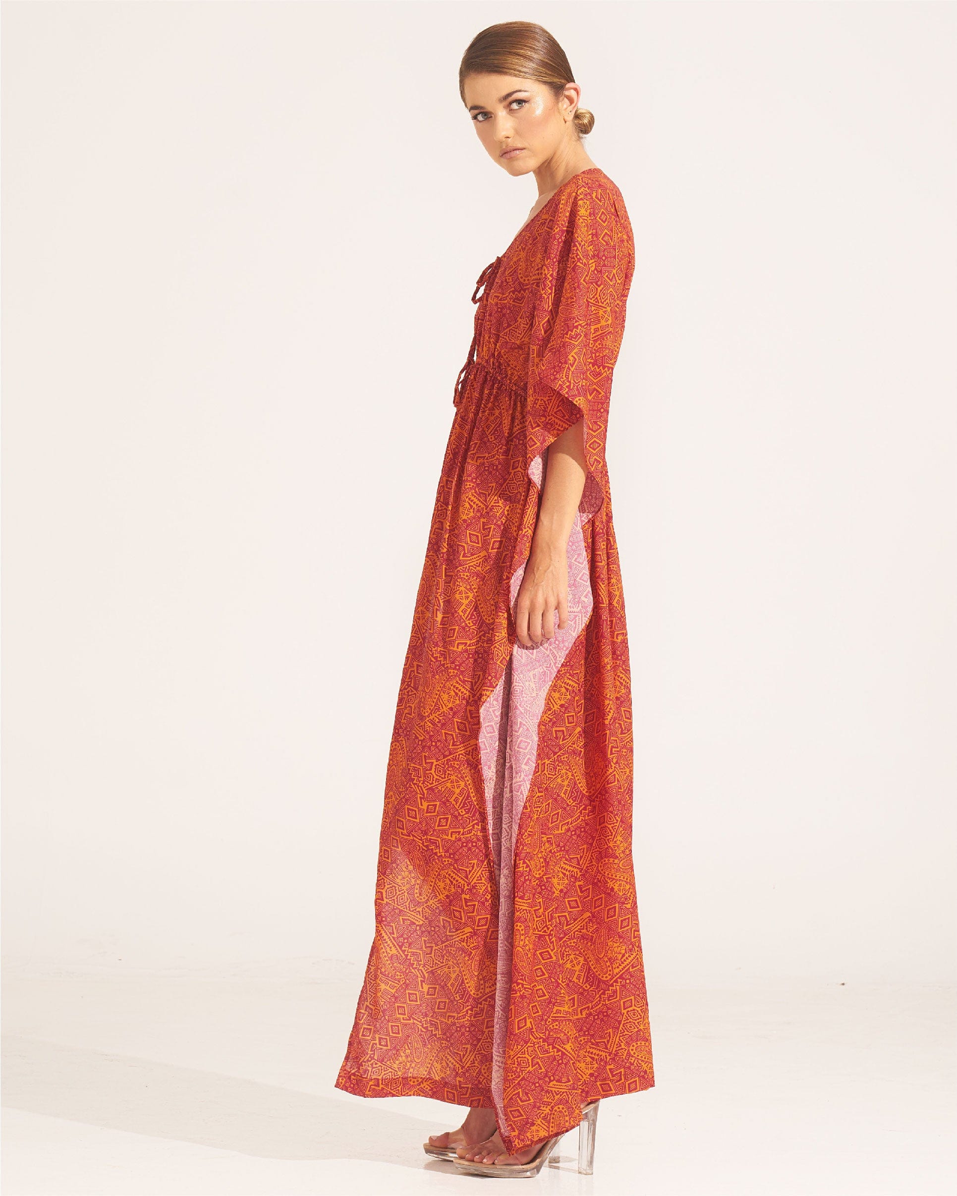 Morrato Bali Cover-Ups OS Shahnoor Robe Hesperia Persimmon