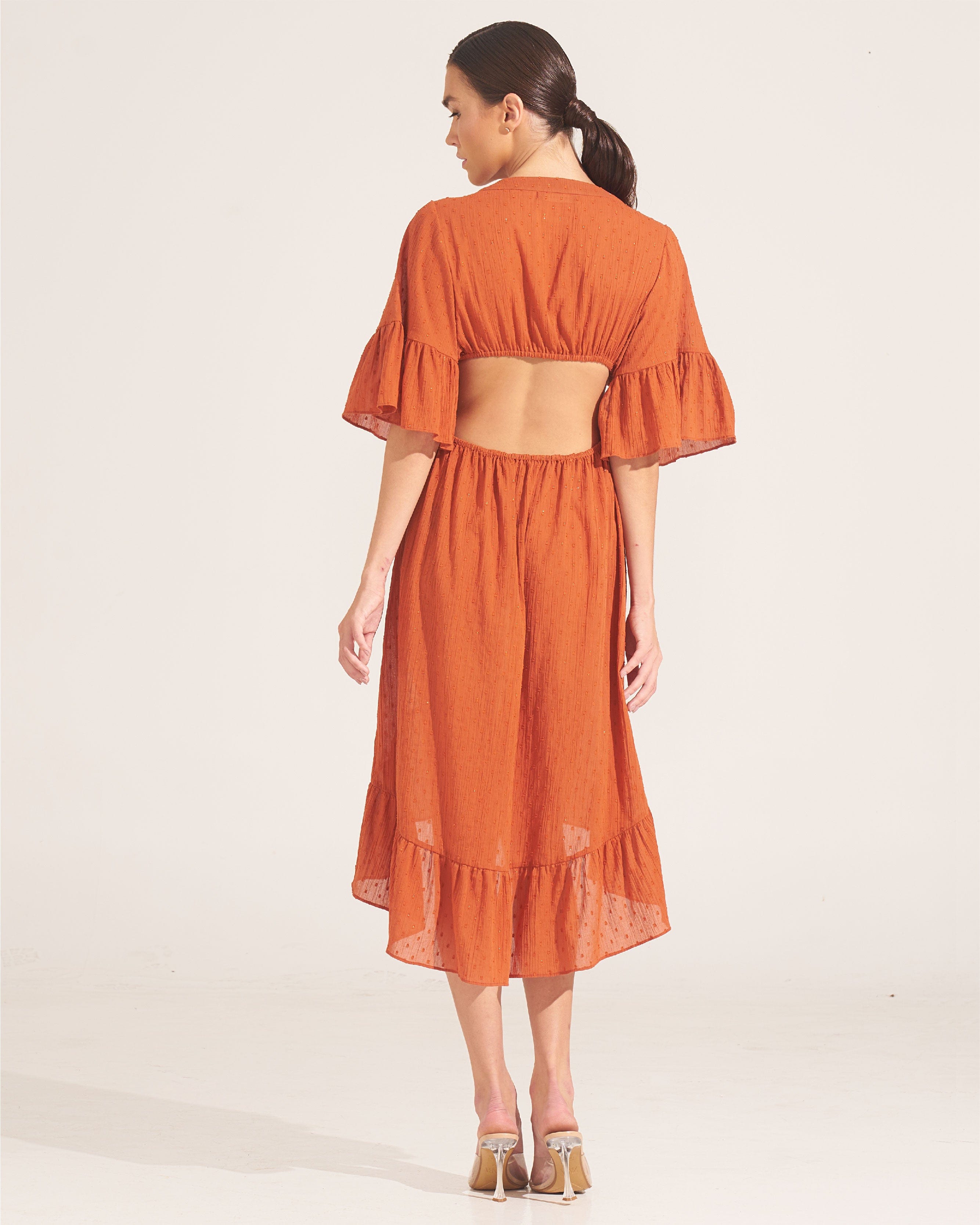 Morrato Bali Midi Dress Hawwa Midi Dress Burnt Ochre