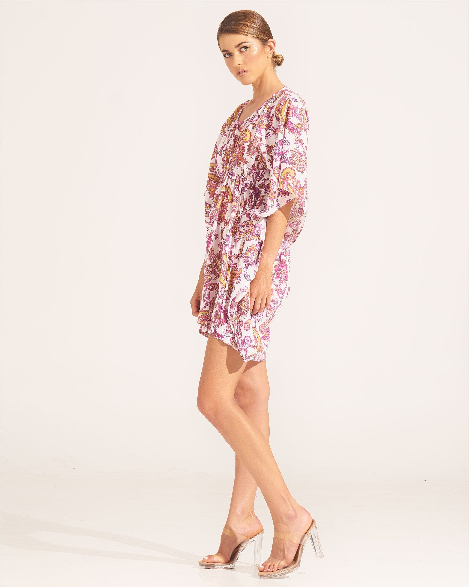 Morrato Bali Mini Dress Insha Kaftan Marudeva Moss