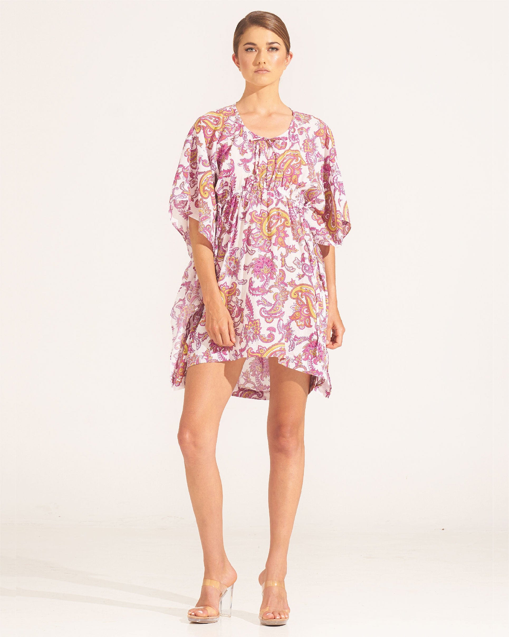 Morrato Bali Mini Dress Insha Kaftan Marudeva Moss