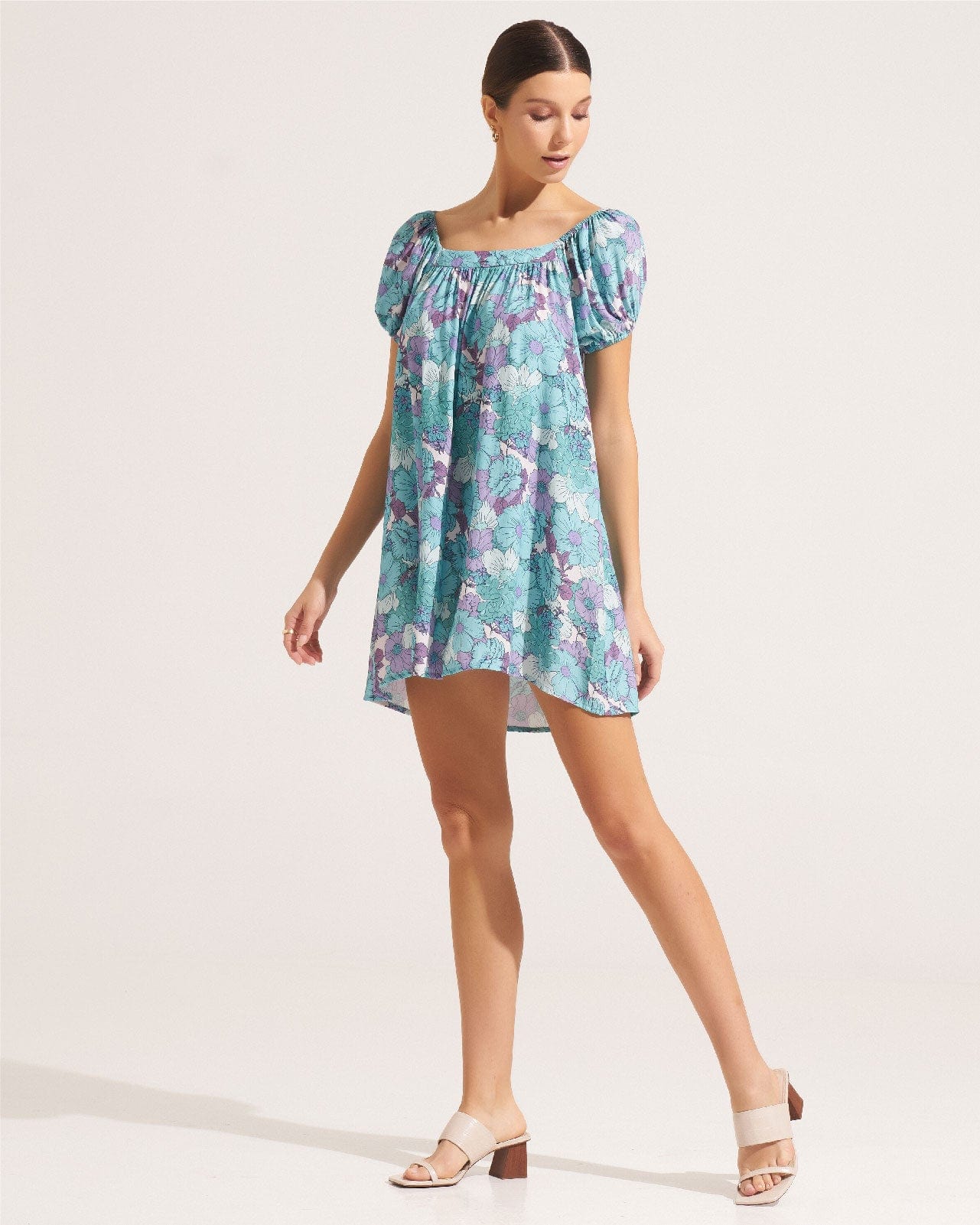 Morrato Bali Mini Dress Marguerite Shirred Mini Dress Roselle Aruba