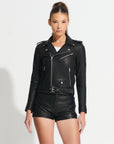 Morrato Jacket Biker Leather Jacket With Belt
