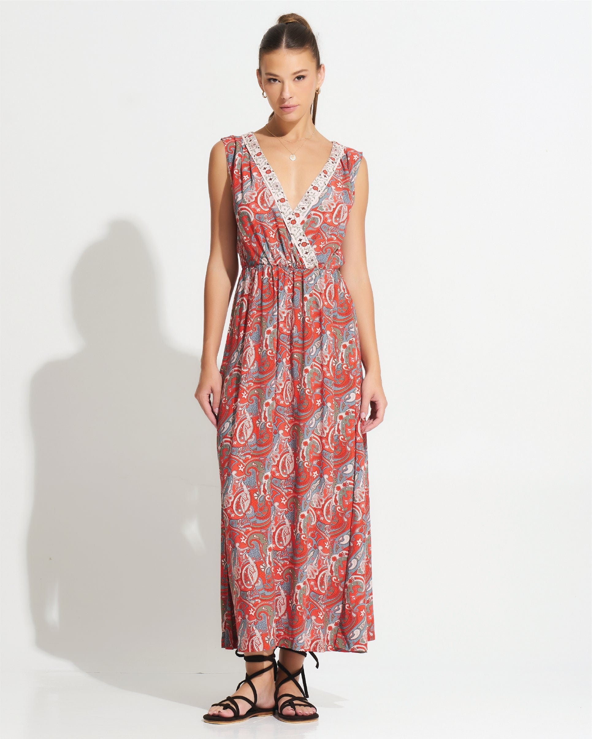 Morrato Maxi Dress Jewel Maxi Dress Daviana Orange Red