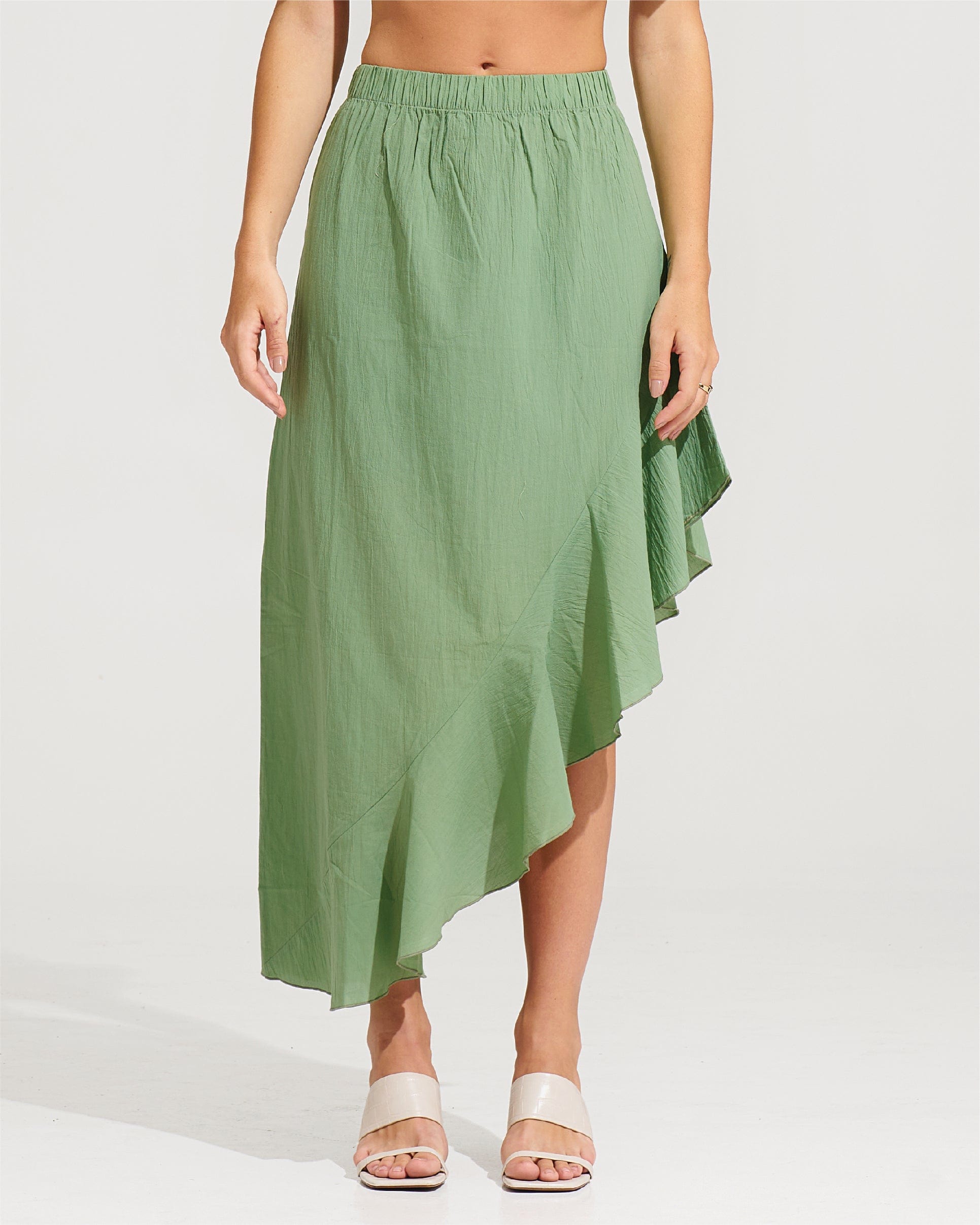 Morrato Midi Skirt Brielle Skirt Basil