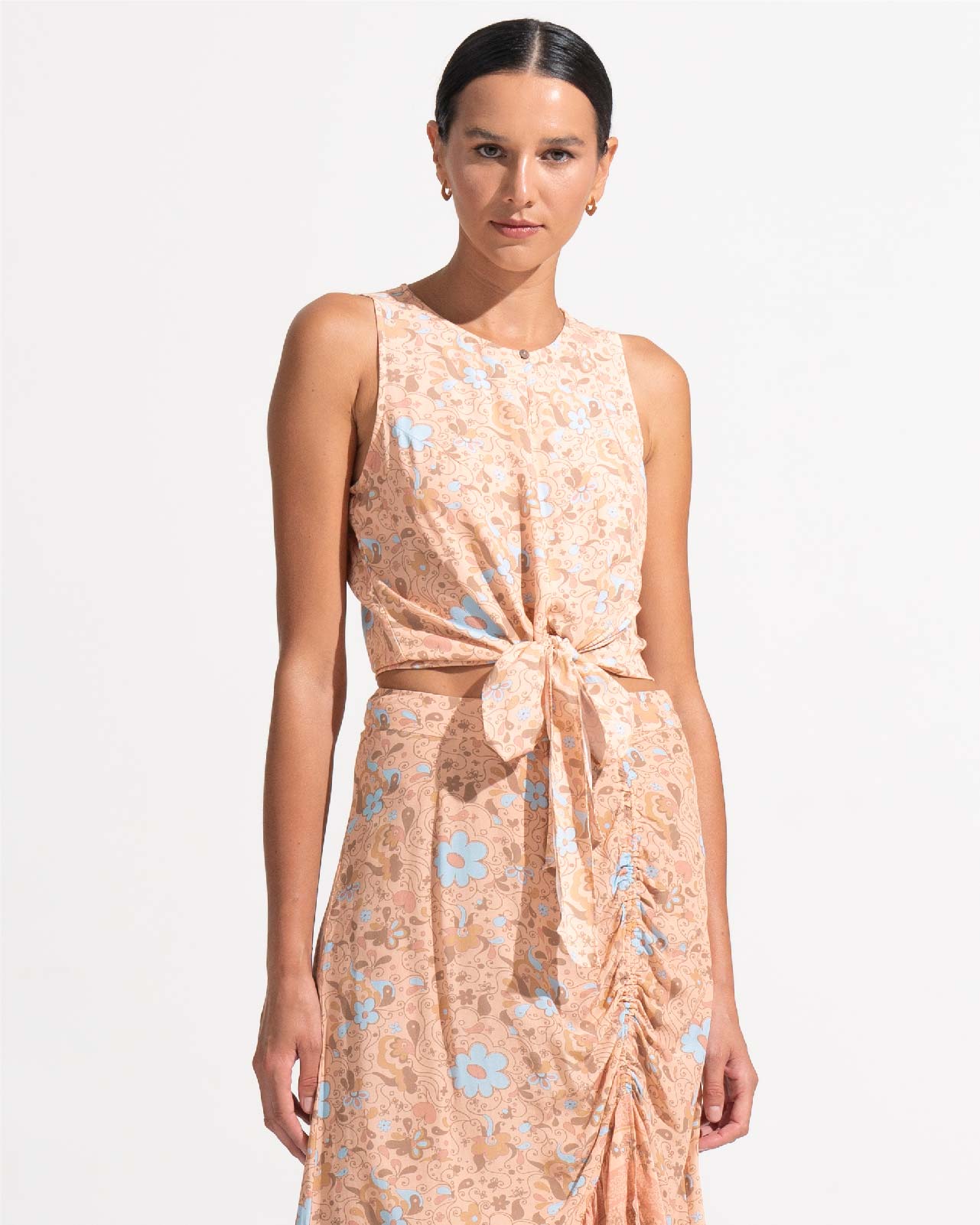 Morrato Top Calandra Sleeveless Top Fleur Peach