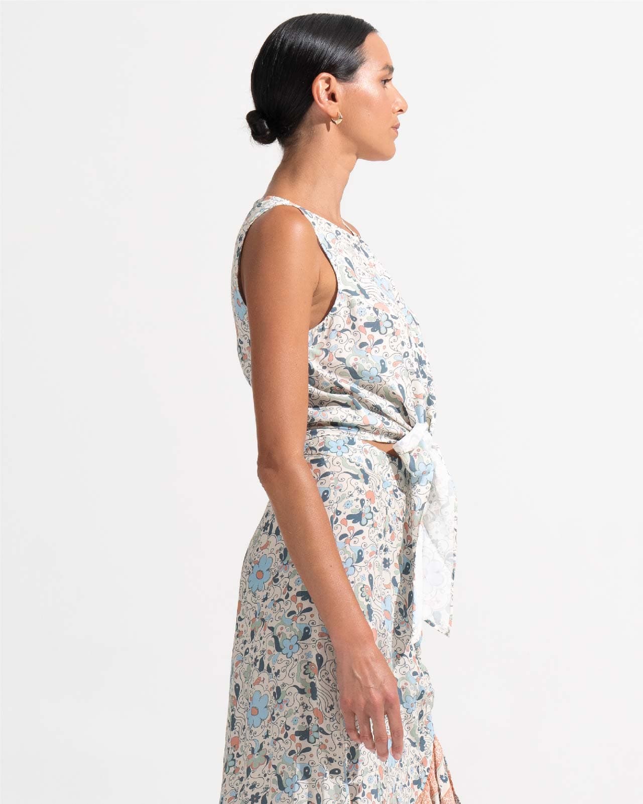 Morrato Top Calandra Sleeveless Top Fleur Seashell