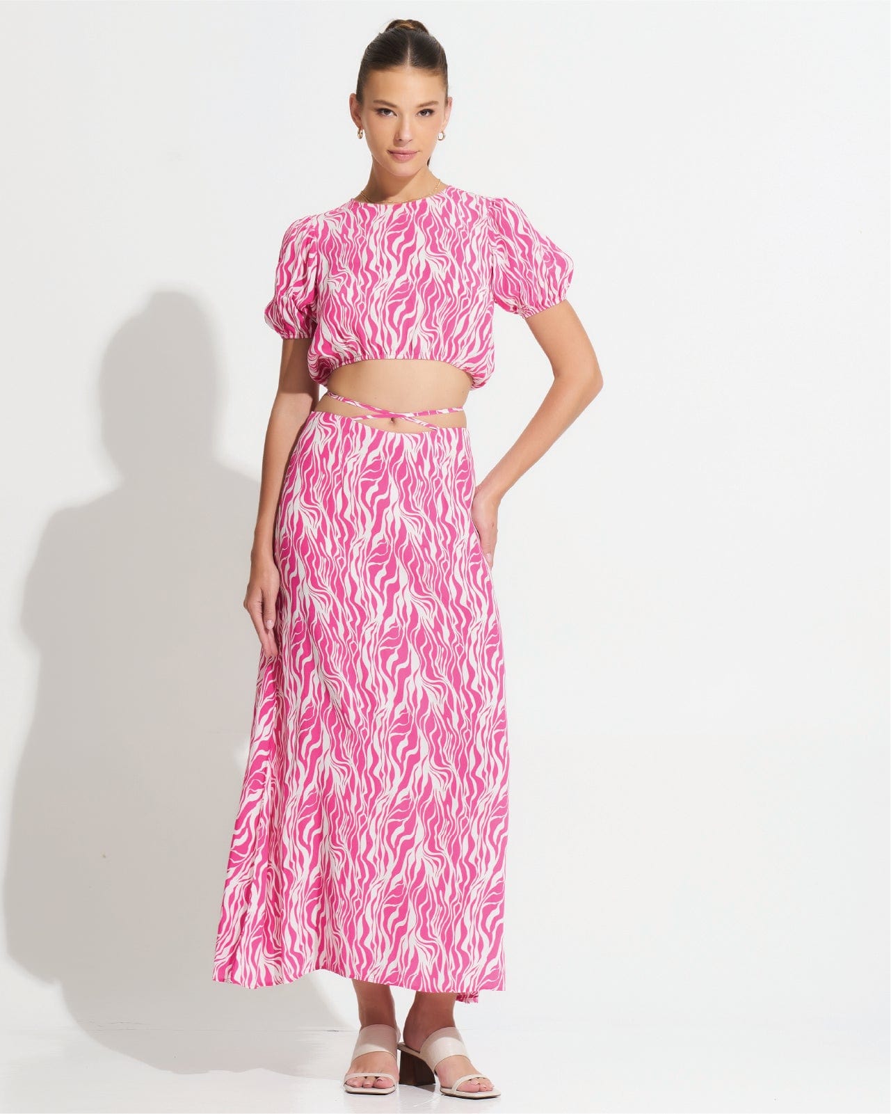 Morrato Top Canne Crop Top Rhiannon Fuschia