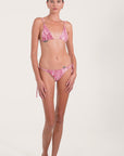 Claudia Bikini Top Topographical Red