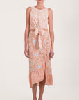 Lynette Asymmetrical Skirt Fleur Peach