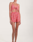 Clarissa Playsuit Maizey Orange Red