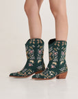 Yash Ankle Cowboy Boots Green