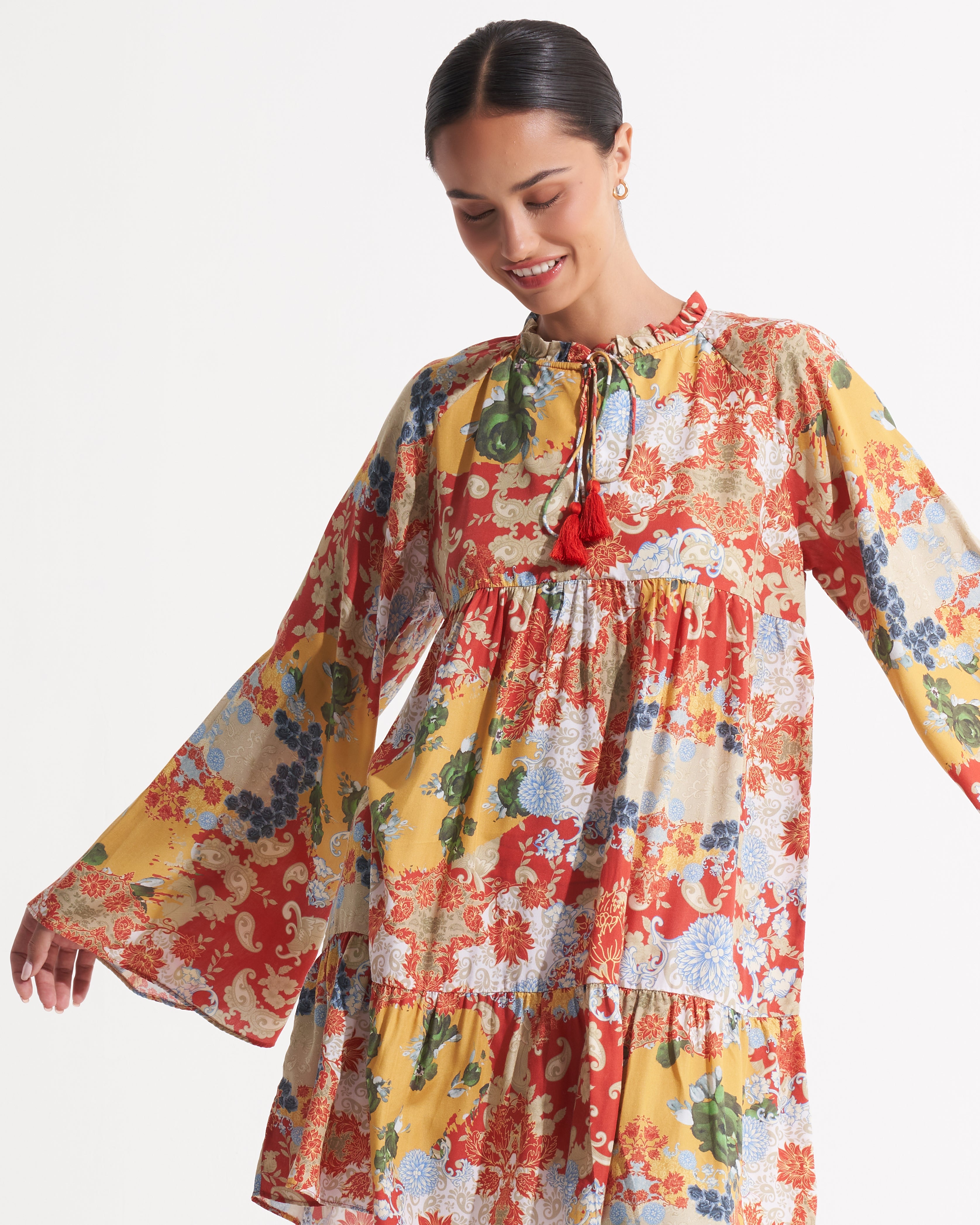 Charvi Mini Dress Seona Cherry