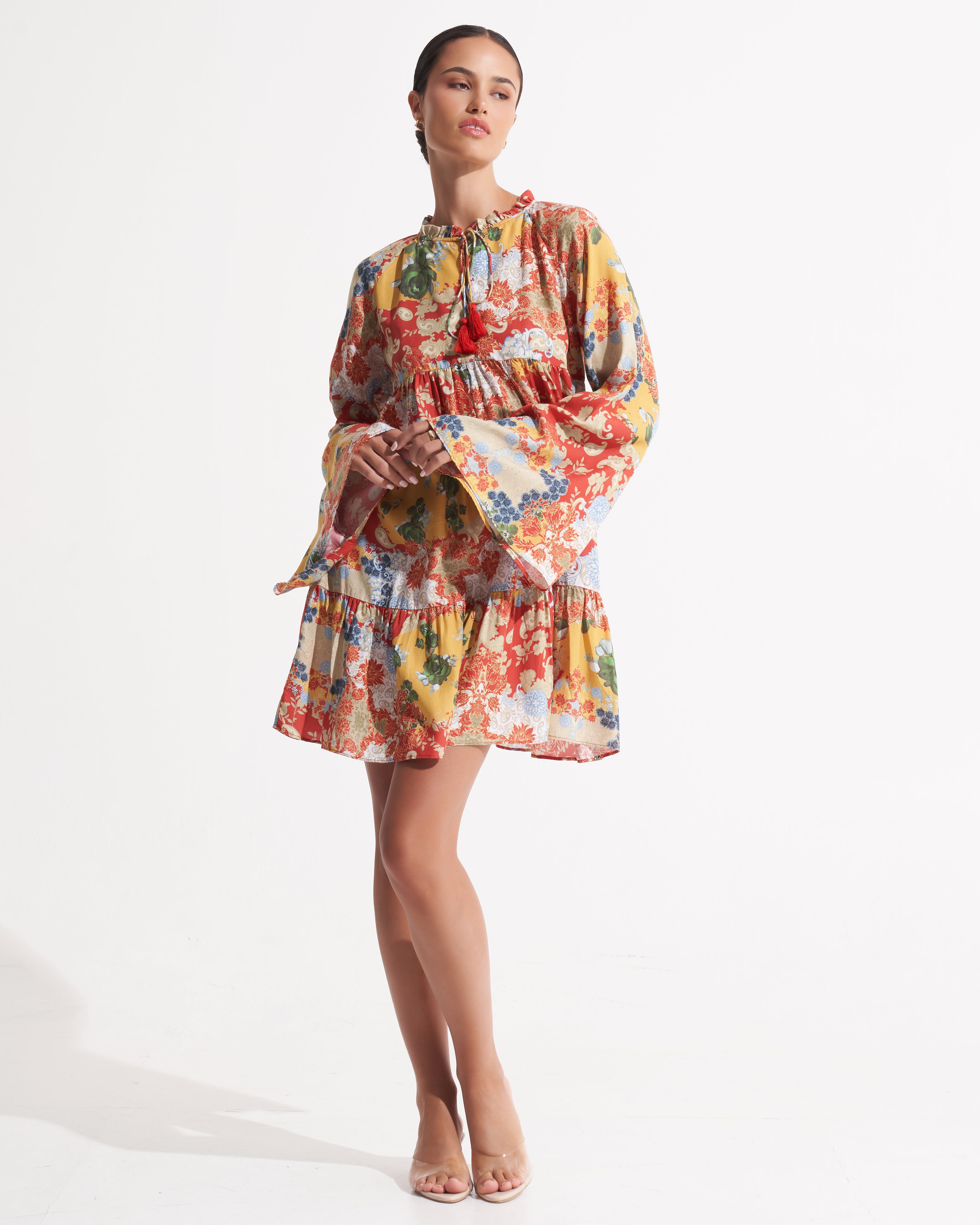 Charvi Mini Dress Seona Cherry