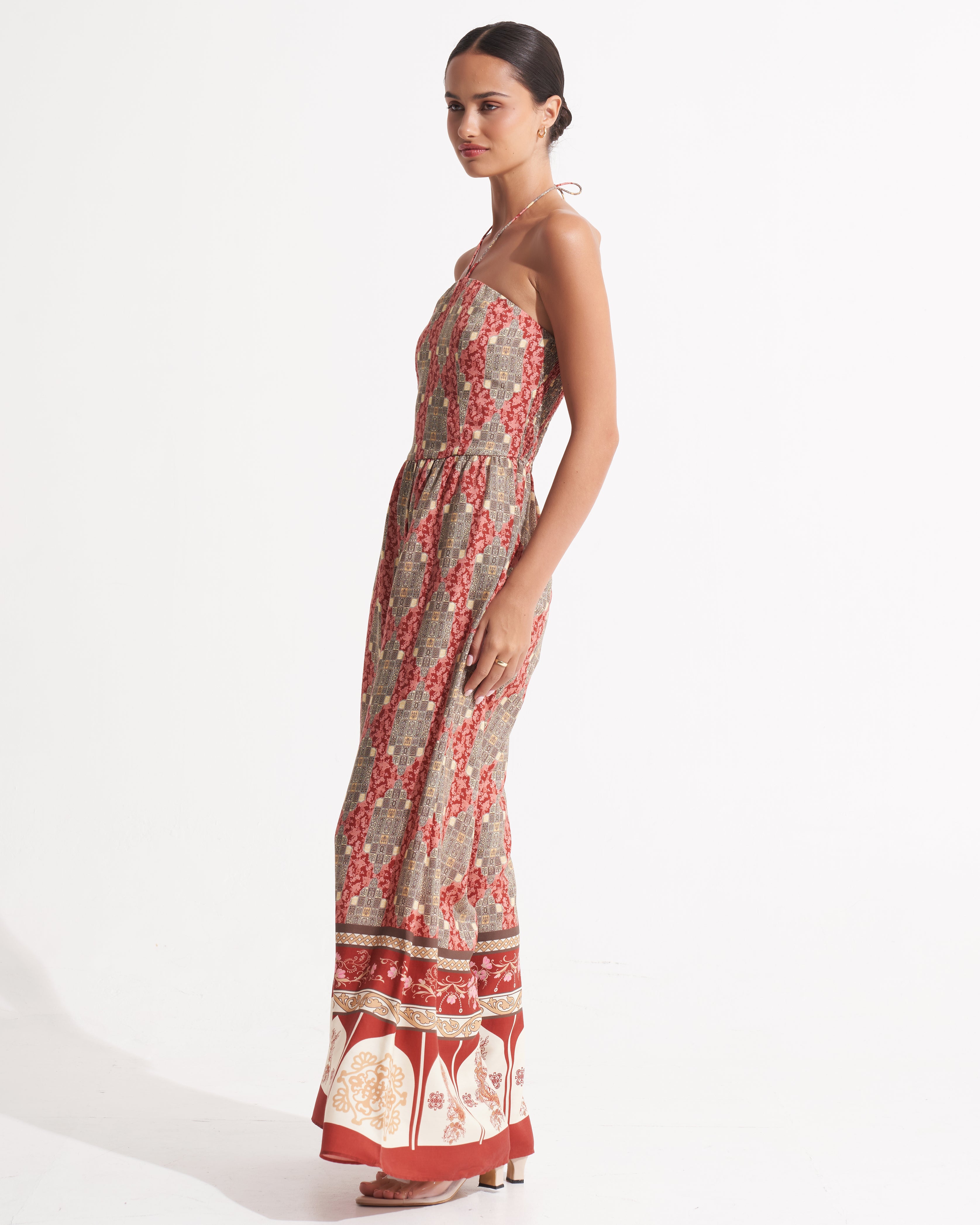 Daphne Long Jumpsuit Giina Red Ochre